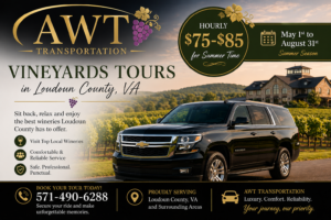 VINEYARDS Tours , Hourly Transportation , loudoun county car service